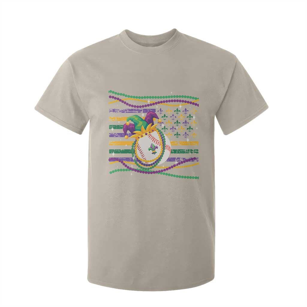 Mardi Gras Baseball Jester Hat Beads Flag T Shirt For Kid TS09 Sand Print Your Wear
