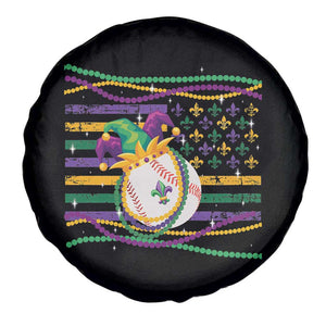 Mardi Gras Baseball Jester Hat Beads Flag Spare Tire Cover TS09 Print Your Wear
