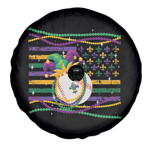 Mardi Gras Baseball Jester Hat Beads Flag Spare Tire Cover TS09 Print Your Wear