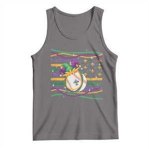 Mardi Gras Baseball Jester Hat Beads Flag Tank Top TS09 Deep Heather Print Your Wear