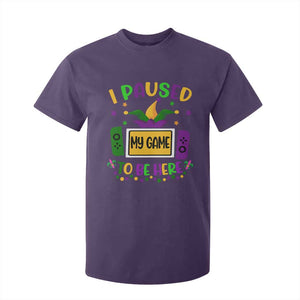 Mardi Gras Gamer T Shirt For Kid I Paused My Game To Be Here TS09 Purple Print Your Wear