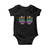 Mardi Gras Baby Onesie Jester Skeleton Rock Hand Fat Tuesday Festival TS09 Black Print Your Wear
