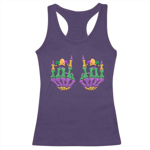 Mardi Gras Racerback Tank Top Jester Skeleton Rock Hand Fat Tuesday Festival TS09 Purple Print Your Wear