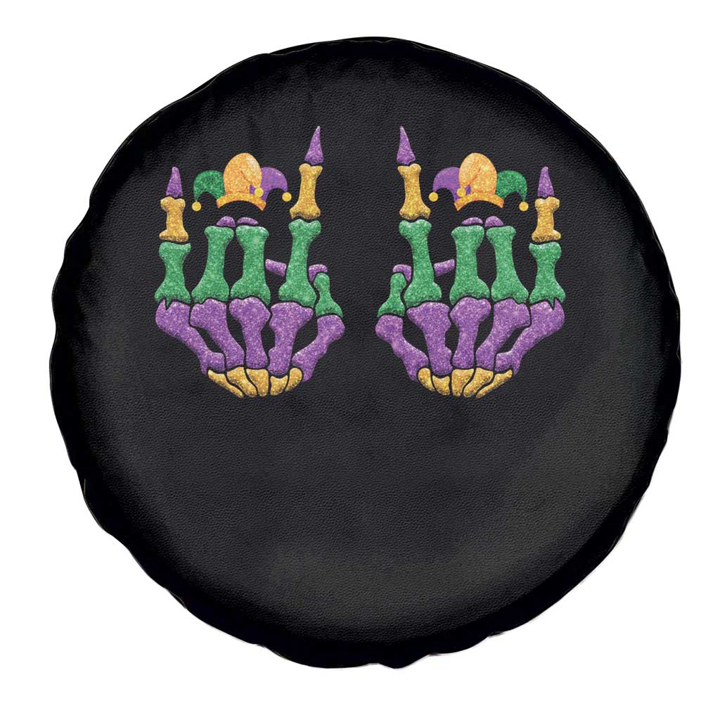 Mardi Gras Spare Tire Cover Jester Skeleton Rock Hand Fat Tuesday Festival TS09 Print Your Wear