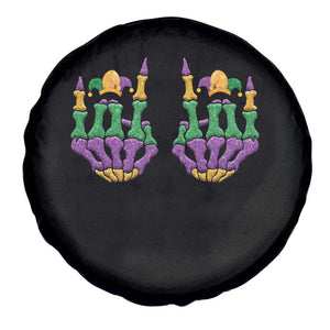 Mardi Gras Spare Tire Cover Jester Skeleton Rock Hand Fat Tuesday Festival TS09 Print Your Wear