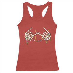 Mardi Gras Racerback Tank Top Skeleton Rock Hand Beads Fat Tuesday Festival TS09 Red Print Your Wear