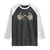 Mardi Gras Raglan Shirt Skeleton Rock Hand Beads Fat Tuesday Festival TS09 Black White Print Your Wear