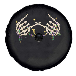 Mardi Gras Spare Tire Cover Skeleton Rock Hand Beads Fat Tuesday Festival TS09 Print Your Wear