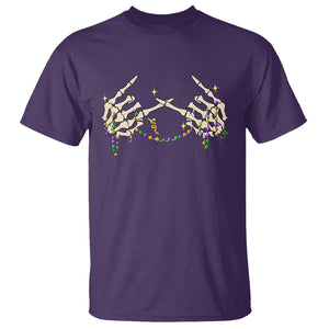 Mardi Gras T Shirt Skeleton Rock Hand Beads Fat Tuesday Festival TS09 Purple Printyourwear