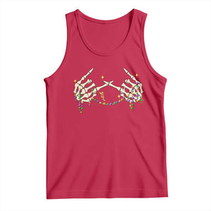 Mardi Gras Tank Top Skeleton Rock Hand Beads Fat Tuesday Festival TS09 Red Print Your Wear