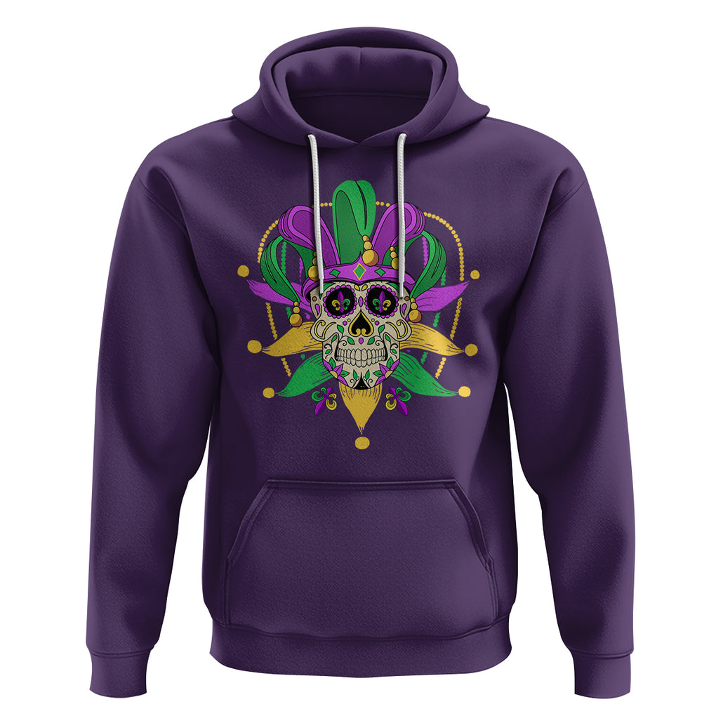 Mardi Gras Funny Sugar Skull Fat Tuesday New Orleans Hoodie TS09 Purple Printyourwear