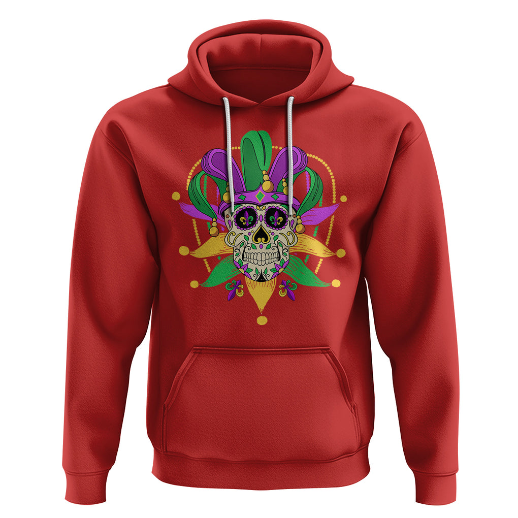 Mardi Gras Funny Sugar Skull Fat Tuesday New Orleans Hoodie TS09 Red Printyourwear
