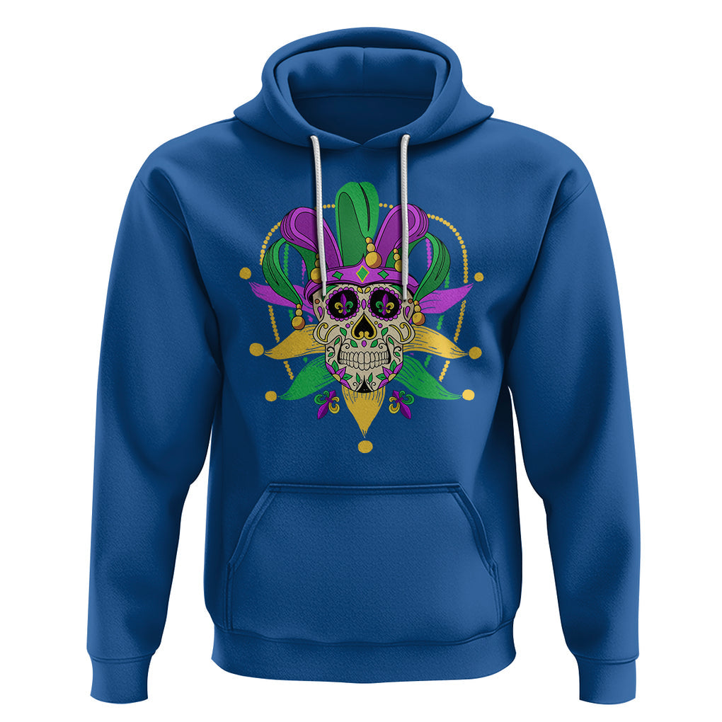 Mardi Gras Funny Sugar Skull Fat Tuesday New Orleans Hoodie TS09 Royal Blue Printyourwear