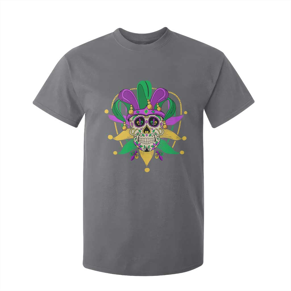 Mardi Gras Funny Sugar Skull Fat Tuesday New Orleans T Shirt For Kid TS09 Charcoal Print Your Wear