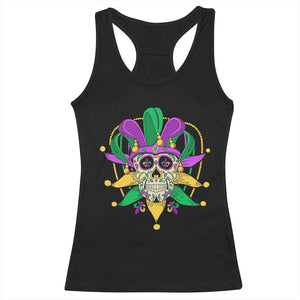 Mardi Gras Funny Sugar Skull Fat Tuesday New Orleans Racerback Tank Top TS09 Black Print Your Wear