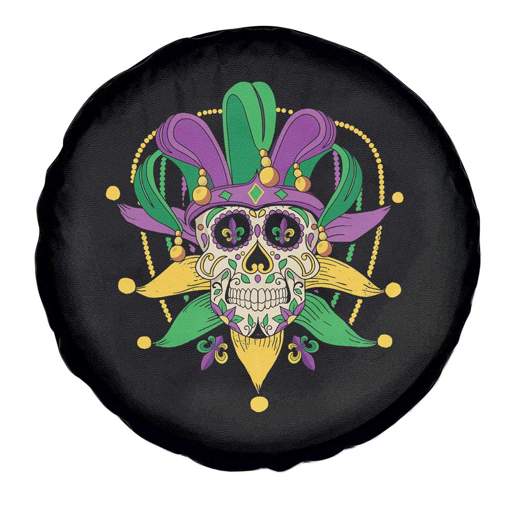 Mardi Gras Funny Sugar Skull Fat Tuesday New Orleans Spare Tire Cover TS09 Print Your Wear