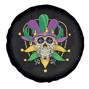 Mardi Gras Funny Sugar Skull Fat Tuesday New Orleans Spare Tire Cover TS09 Print Your Wear
