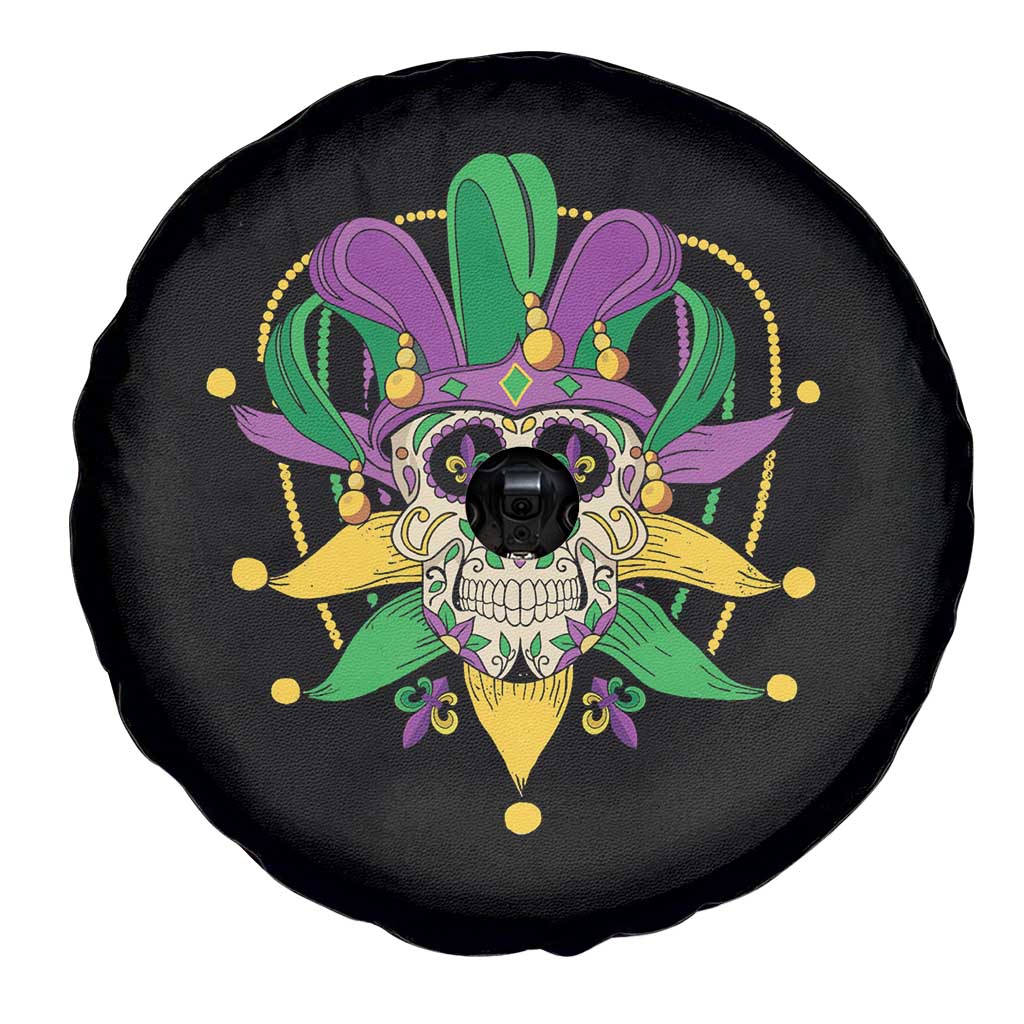 Mardi Gras Funny Sugar Skull Fat Tuesday New Orleans Spare Tire Cover TS09 Print Your Wear