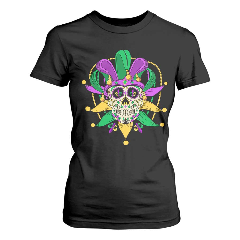 Mardi Gras Funny Sugar Skull Fat Tuesday New Orleans T Shirt For Women TS09 Black Print Your Wear