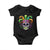 Mardi Gras Beads Sugar Skull Fat Tuesday New Orleans Baby Onesie TS09 Black Print Your Wear