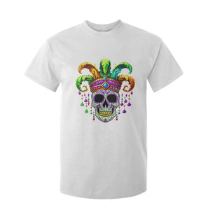 Mardi Gras Beads Sugar Skull Fat Tuesday New Orleans T Shirt For Kid TS09 White Print Your Wear