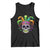 Mardi Gras Beads Sugar Skull Fat Tuesday New Orleans Tank Top TS09 Black Print Your Wear