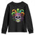 Mardi Gras Beads Sugar Skull Fat Tuesday New Orleans Youth Sweatshirt TS09 Black Print Your Wear