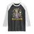 Mardi Gras Funny Skeleton Beads And Bling Raglan Shirt TS09 Black White Print Your Wear