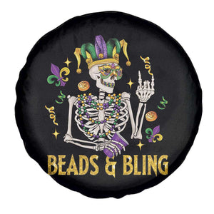Mardi Gras Funny Skeleton Beads And Bling Spare Tire Cover TS09 Print Your Wear