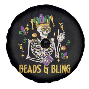 Mardi Gras Funny Skeleton Beads And Bling Spare Tire Cover TS09 Print Your Wear