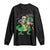 Mardi Gras Funny Skeleton On Dinosaur Jester Beads Long Sleeve Shirt TS09 Black Print Your Wear