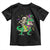 Mardi Gras Funny Skeleton On Dinosaur Jester Beads Toddler T Shirt TS09 Black Print Your Wear