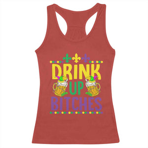Mardi Gras Racerback Tank Top Drink Up Bitch Funny Drinking Team TS09 Red Print Your Wear