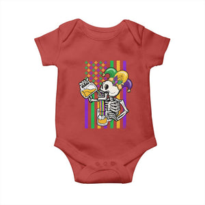 Mardi Gras Beer Lover American Flag Fat Tuesday Parade Baby Onesie TS09 Red Print Your Wear