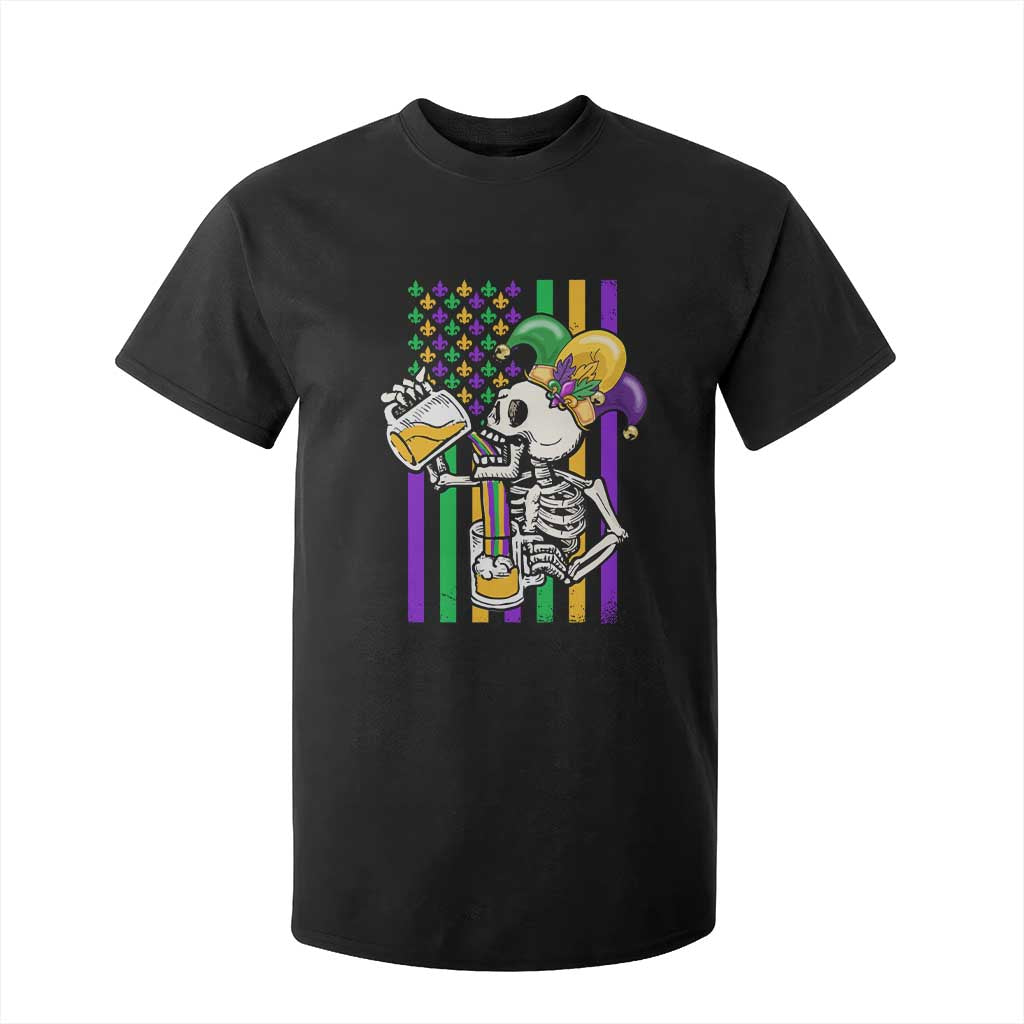 Mardi Gras Beer Lover American Flag Fat Tuesday Parade T Shirt For Kid TS09 Black Print Your Wear