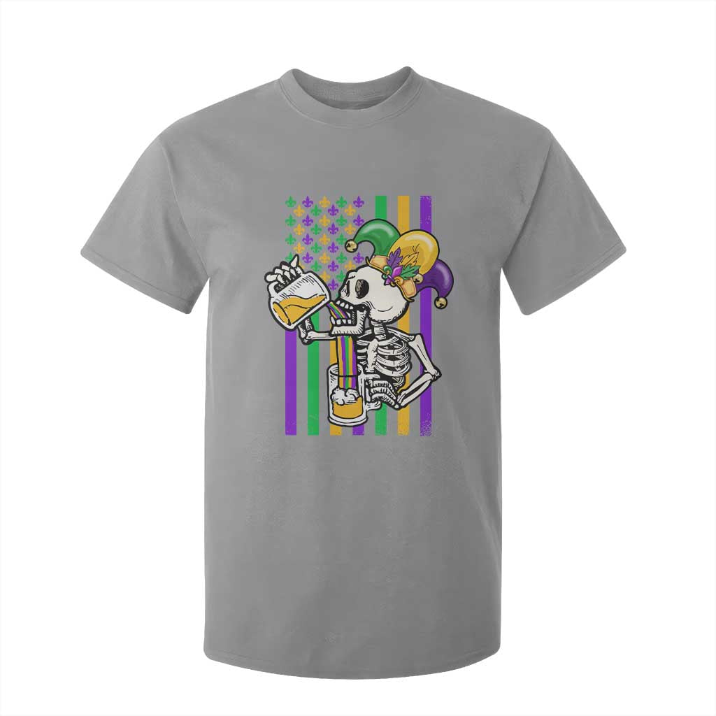 Mardi Gras Beer Lover American Flag Fat Tuesday Parade T Shirt For Kid TS09 Sport Gray Print Your Wear