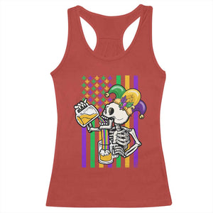 Mardi Gras Beer Lover American Flag Fat Tuesday Parade Racerback Tank Top TS09 Red Print Your Wear