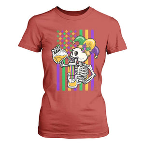 Mardi Gras Beer Lover American Flag Fat Tuesday Parade T Shirt For Women TS09 Red Print Your Wear