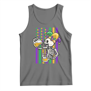 Mardi Gras Beer Lover American Flag Fat Tuesday Parade Tank Top TS09 Black Heather Print Your Wear