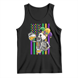 Mardi Gras Beer Lover American Flag Fat Tuesday Parade Tank Top TS09 Black Print Your Wear