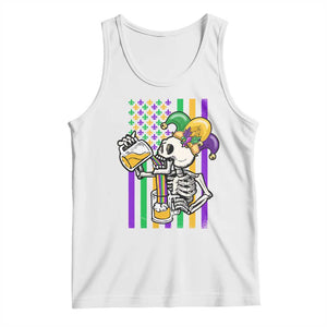 Mardi Gras Beer Lover American Flag Fat Tuesday Parade Tank Top TS09 White Print Your Wear