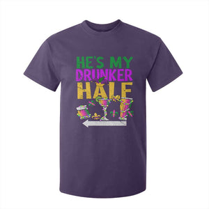 Mardi Gras Couple Matching T Shirt For Kid He's My Drunker Half TS09 Purple Print Your Wear