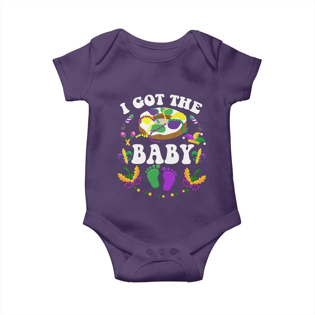 Mardi Gras Baby Onesie I Got The Baby Funny Pregnancy Announcement TS09 Purple Print Your Wear