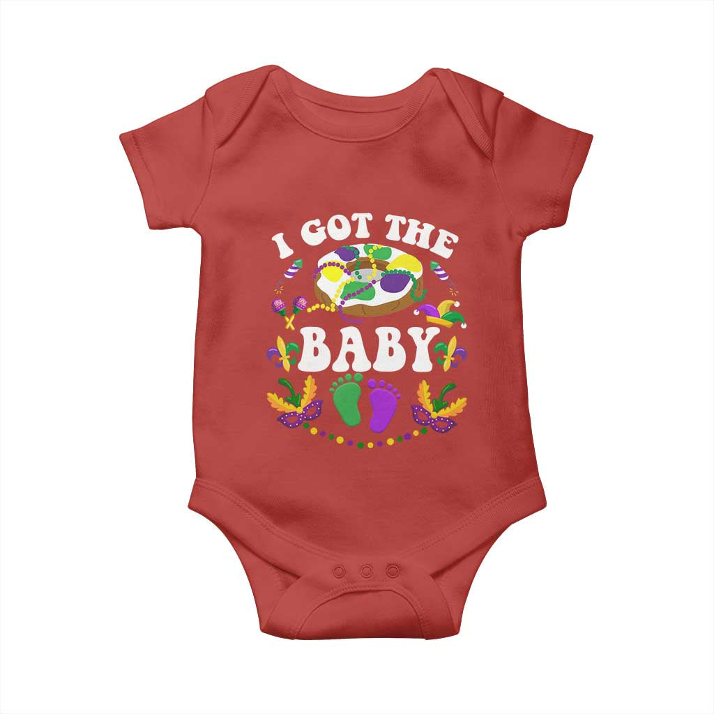 Mardi Gras Baby Onesie I Got The Baby Funny Pregnancy Announcement TS09 Red Print Your Wear
