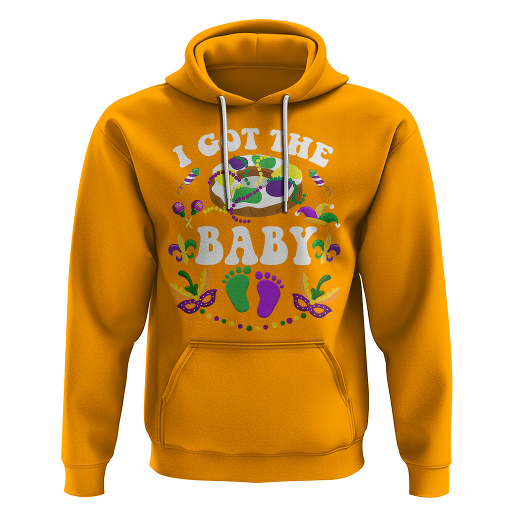 Mardi Gras Hoodie I Got The Baby Funny Pregnancy Announcement TS09 Gold Printyourwear