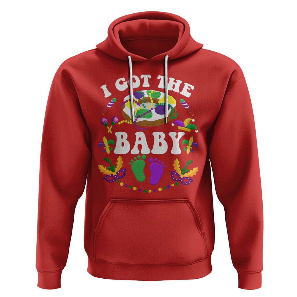 Mardi Gras Hoodie I Got The Baby Funny Pregnancy Announcement TS09 Red Printyourwear