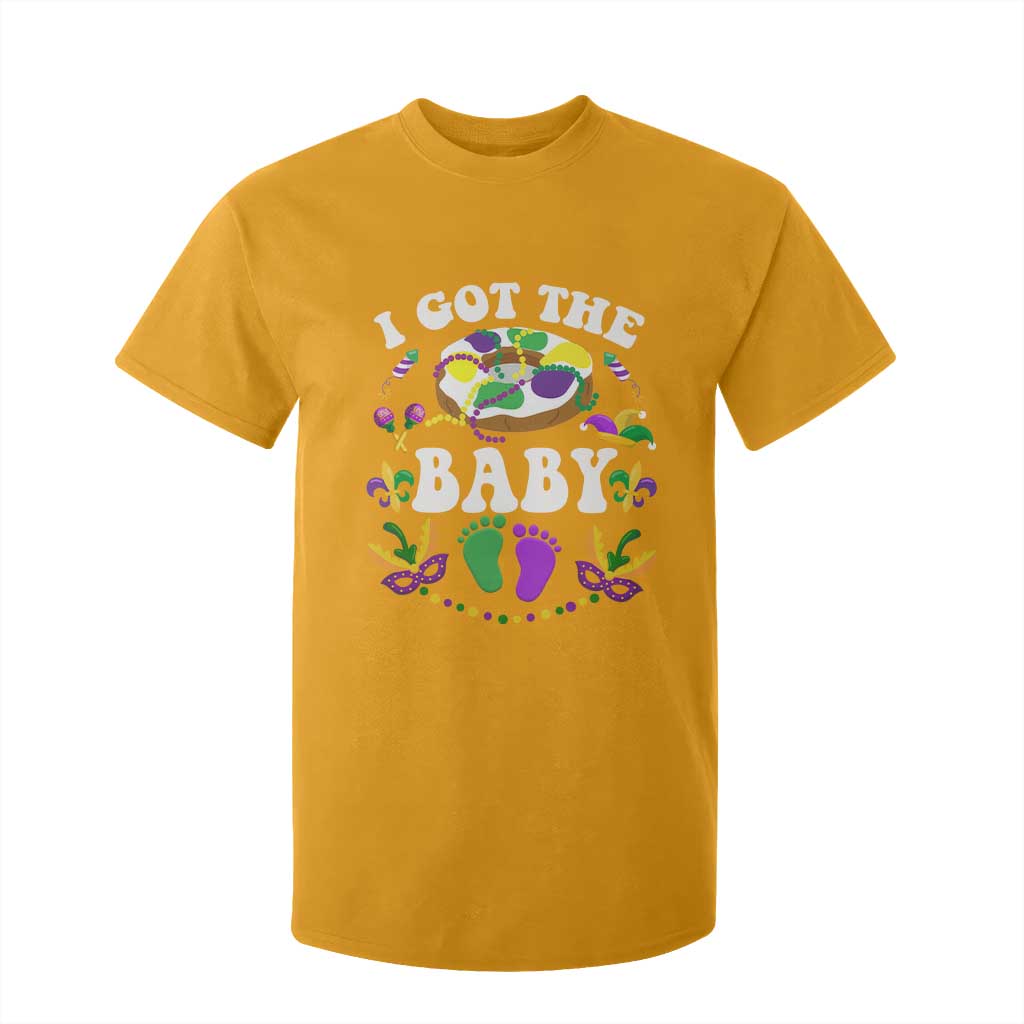 Mardi Gras T Shirt For Kid I Got The Baby Funny Pregnancy Announcement TS09 Gold Print Your Wear