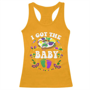 Mardi Gras Racerback Tank Top I Got The Baby Funny Pregnancy Announcement TS09 Gold Print Your Wear