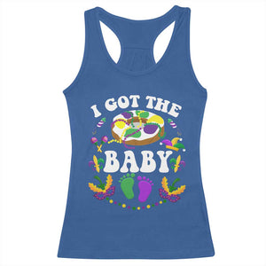 Mardi Gras Racerback Tank Top I Got The Baby Funny Pregnancy Announcement TS09 Royal Blue Print Your Wear