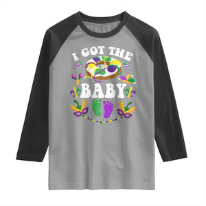 Mardi Gras Raglan Shirt I Got The Baby Funny Pregnancy Announcement TS09 Sport Gray Black Print Your Wear